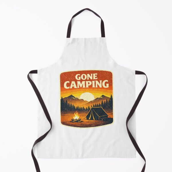 Item preview, Gone Camping – Vintage Mountain Camping Sunset Design designed and sold by EastEndTownie.