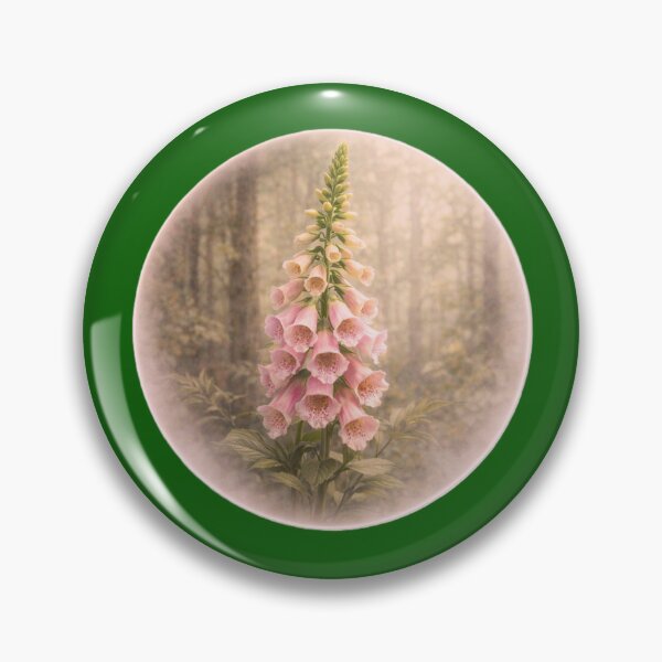 Item preview, Woodland Foxglove Spire – Elegant Floral Portrait designed and sold by TheJoyfulPen.