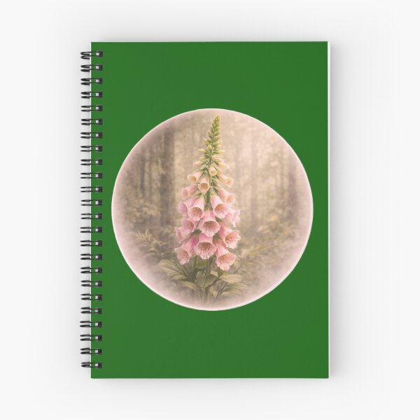 Item preview, Woodland Foxglove Spire – Elegant Floral Portrait designed and sold by TheJoyfulPen.