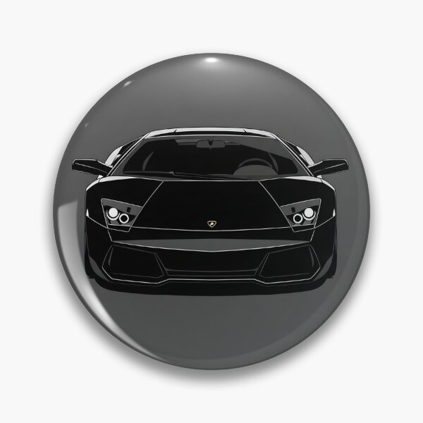 Artikelvorschau, Lamborghini Murciélago Frontansicht Illustration – Ikonischer italienischer V12-Supersportwagen – Minimalistisches Poster entworfen und verkauft von Motorline44.