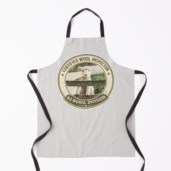 Item preview, Certified Wool Inspector – Funny Lamb Farm Badge | NZ Rural Humor designed and sold by Studio Origins NZ (SO NZ).
