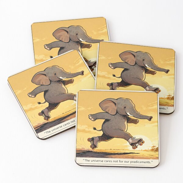 Item preview, Roller Skating Elephant designed and sold by HabitableMoons.