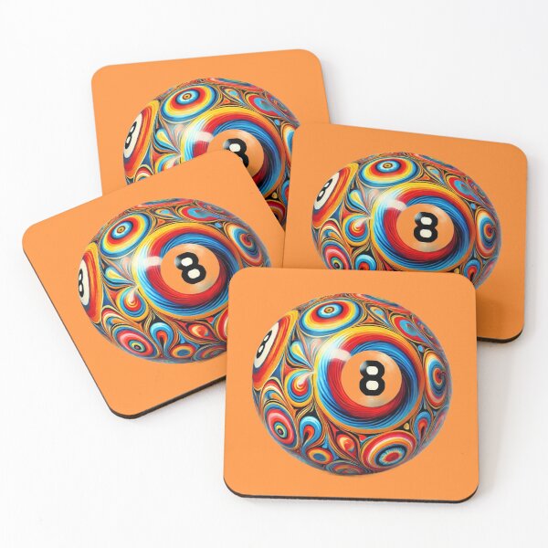 Item preview, Psychedelic 8-Ball: Surreal Swirls & Hidden Fortunes designed and sold by daweave77.