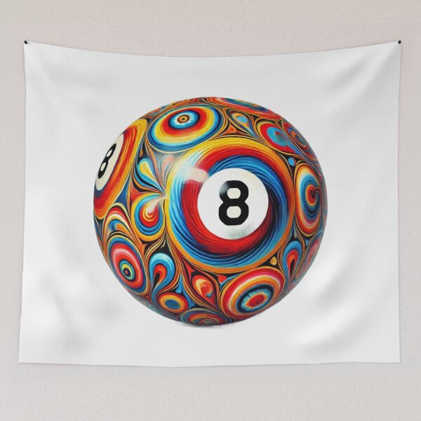 Item preview, Psychedelic 8-Ball: Surreal Swirls & Hidden Fortunes designed and sold by daweave77.