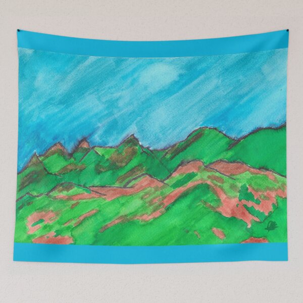 Item preview, Clear Blue Day — Realistic Nature Watercolor Scene designed and sold by Jganger.