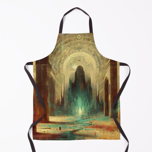 Item preview, Terryn - sacred circuit gatehall: glitchprint illustration designed and sold by QiMera.