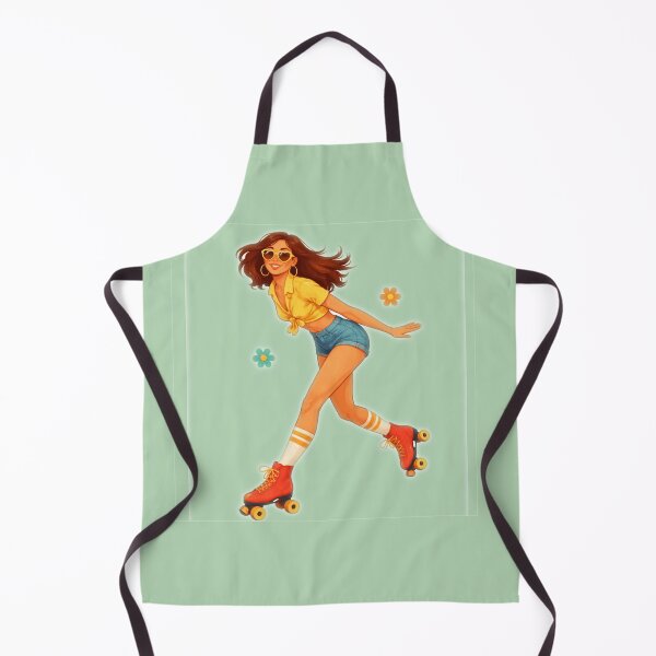 Item preview, Retro Roller Skating Girl - Vintage Summer Vibes Illustration designed and sold by CzipipitoStudio.