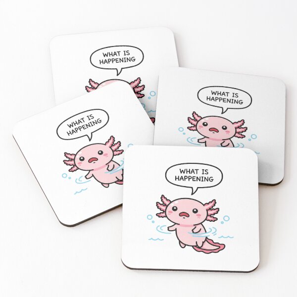 Item preview, Confused Axolotl Meme Sticker – What Is Happening Cute Axolotl designed and sold by MongOficial.