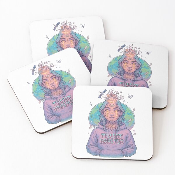 Item preview, Cosmic Trust Issues – Surreal Psychedelic Portrait designed and sold by Little Truths.