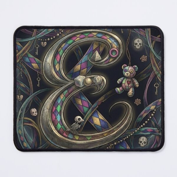 Item preview, Harlequin Gothic Letter E Charmscape designed and sold by Ecosetereos.
