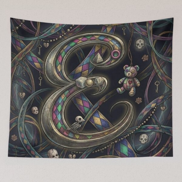 Item preview, Harlequin Gothic Letter E Charmscape designed and sold by Ecosetereos.
