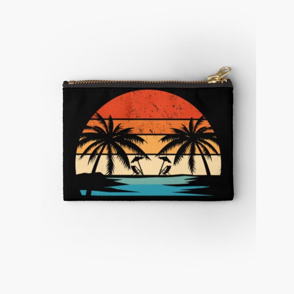 Item preview, Coucher de soleil tropical rétro – Illustration de palmiers et de voiliers vintage designed and sold by Wawan35200.