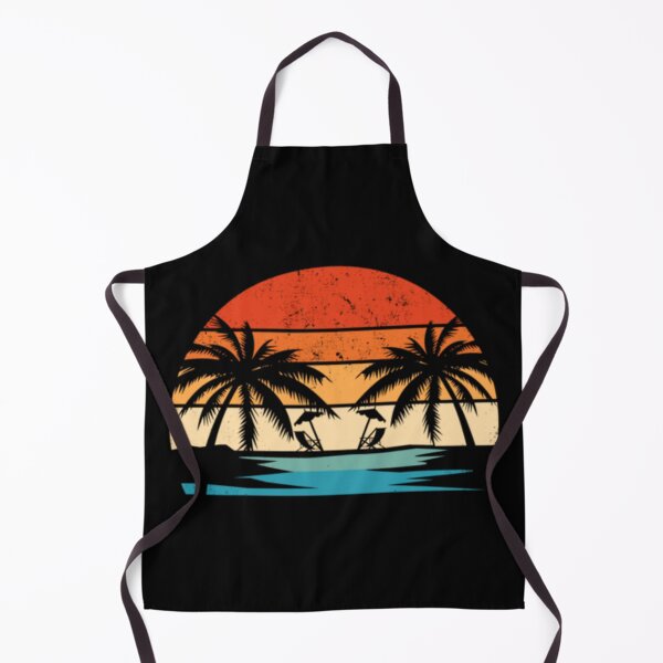Item preview, Coucher de soleil tropical rétro – Illustration de palmiers et de voiliers vintage designed and sold by Wawan35200.