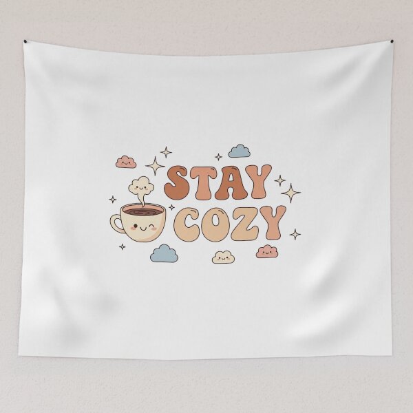 Item preview, Stay Cozy Aesthetic Coffee Sticker – Cute Cozy Lifestyle Design designed and sold by MongOficial.