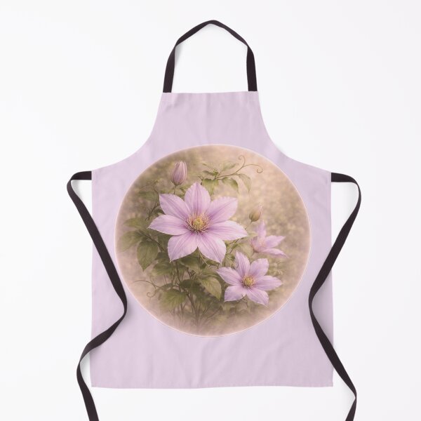 Item preview, Climbing Clematis Blossom – Graceful Floral Portrait designed and sold by TheJoyfulPen.