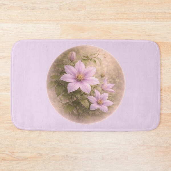 Item preview, Climbing Clematis Blossom – Graceful Floral Portrait designed and sold by TheJoyfulPen.