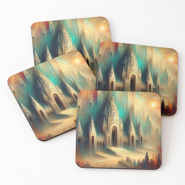 Item preview, Erryn- sacred circuit temple exterior: glitchprint architecture designed and sold by QiMera.