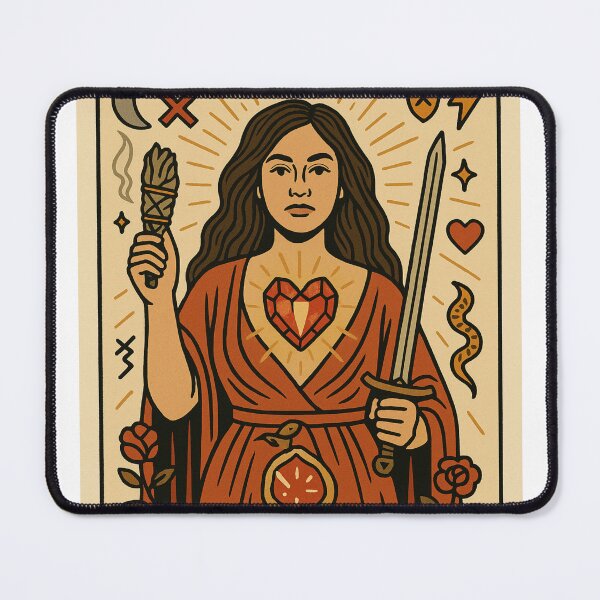 Item preview, The Guardian of Her Own Damn Peace — Divine Boundary Tarot designed and sold by Little Truths.