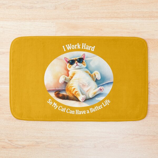 Item preview, I Work Hard Funny Cat designed and sold by Sachie's Studio.