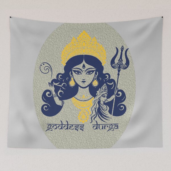 Item preview, Gods of India Art Series - Goddess Durga - Divine Mother, Invincible protector designed and sold by ArtGMerch.