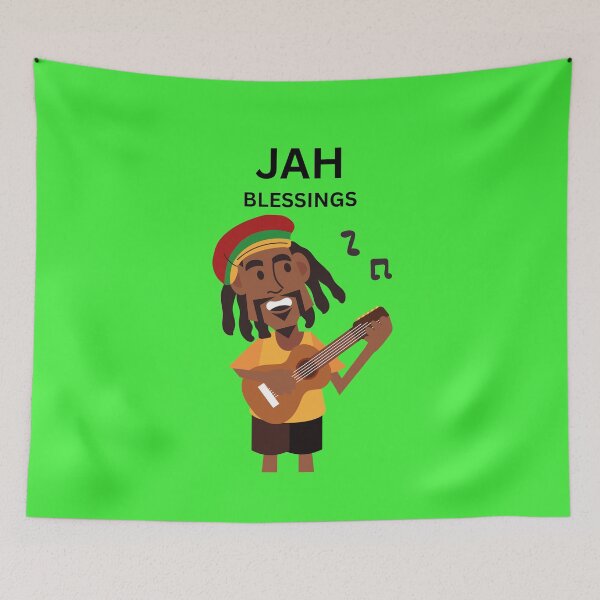 Item preview, Jah Blessings Reggae Design – Rasta Vibes Jamaican Spiritual Music Graphic designed and sold by KingdomDesigns2.