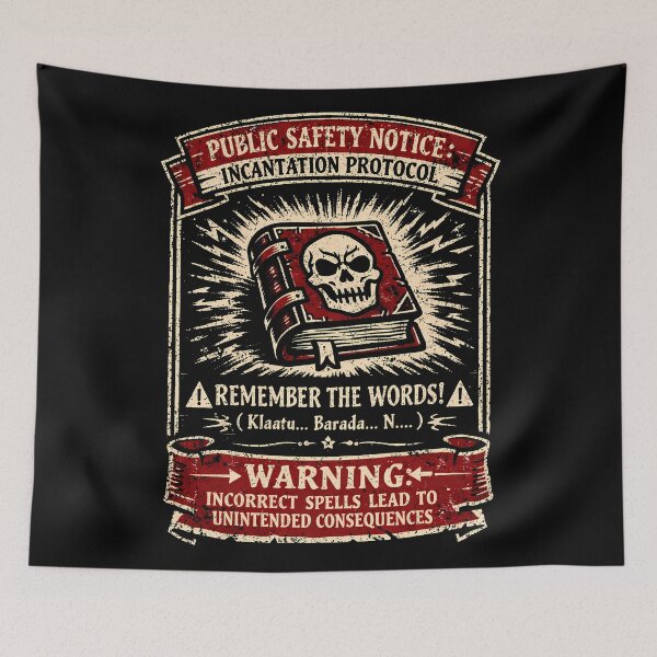 Item preview, Incantation Safety Notice Remember the Words Graphic designed and sold by agearb.