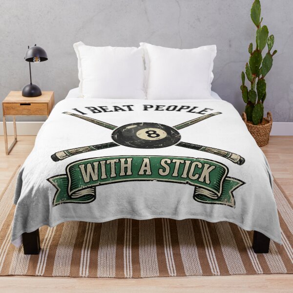 Item preview, I Beat People With A Stick Billiards Humor designed and sold by zbox1.
