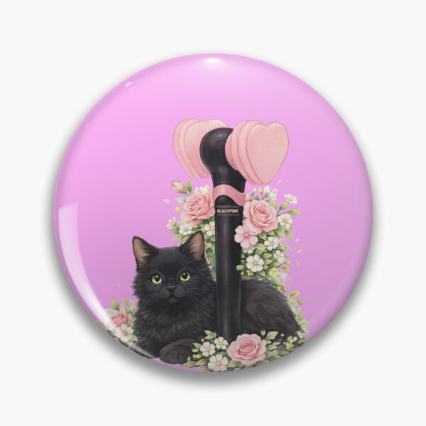 Artikelvorschau, Blackpink Lightstick Floral Cat – Kpop Blink Ästhetische Illustration entworfen und verkauft von Vh7Studio.