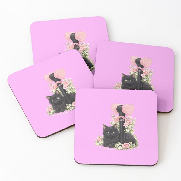 Item preview, Blackpink Lightstick Floral Cat – Kpop Blink Aesthetic Illustration designed and sold by Vh7Studio.