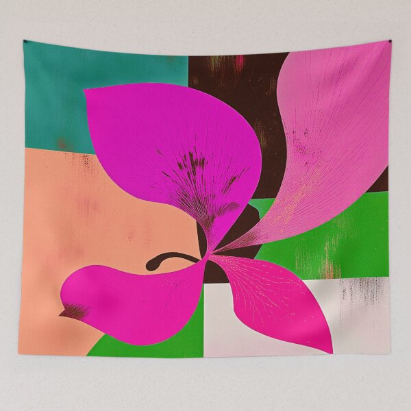 Item preview, Vibrant Pink Art Deco Floral Bloom designed and sold by joycrysstudio.