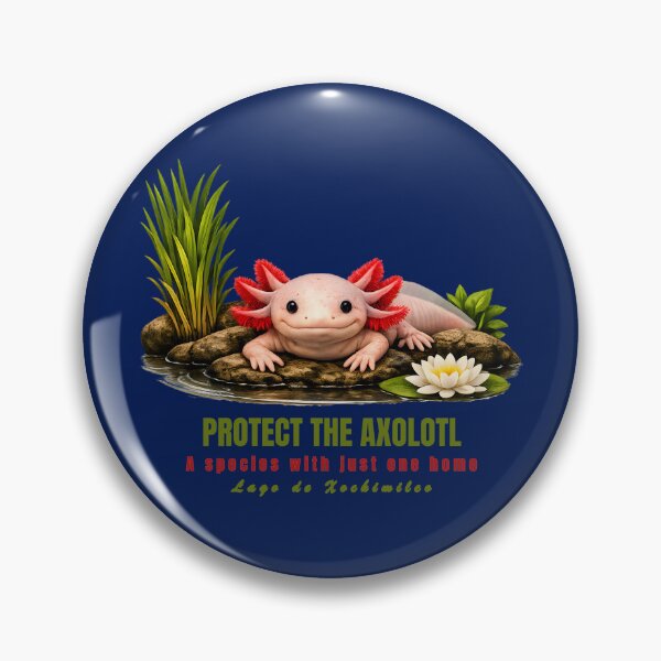 Item preview, Protect the Axolotl – Endangered Species Awareness Design (Lago de Xochimilco Conservation) designed and sold by Pawethic Prints Studio.