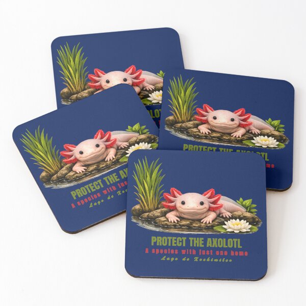 Item preview, Protect the Axolotl – Endangered Species Awareness Design (Lago de Xochimilco Conservation) designed and sold by Pawethic Prints Studio.