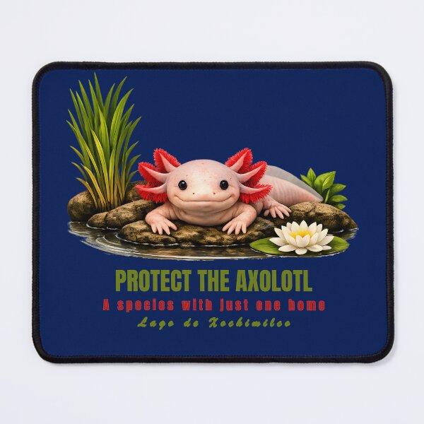 Item preview, Protect the Axolotl – Endangered Species Awareness Design (Lago de Xochimilco Conservation) designed and sold by Pawethic Prints Studio.