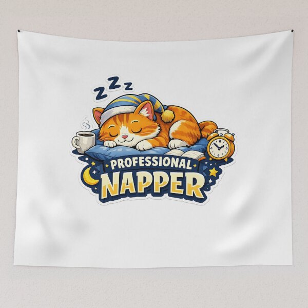 Item preview, Cute Sleeping Cat Professional Napper Funny Design designed and sold by Wolf Creator.