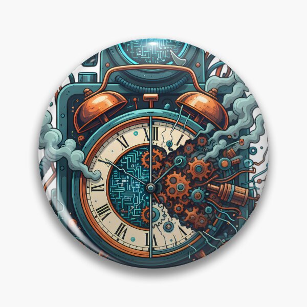 Item preview, Steampunk Time Machine - Retro Cyberpunk Clockwork designed and sold by Valeriia_Isaieva.