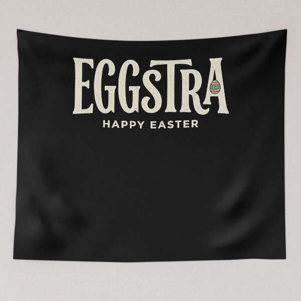 Item preview, Vintage Eggstra Happy Easter Typography designed and sold by zbox1.