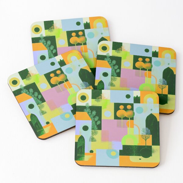 Item preview, Art Deco Botanical Landscape Illustration designed and sold by joycrysstudio.