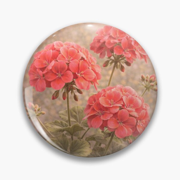 Item preview, Garden Geranium Bloom – Cheerful Floral Portrait designed and sold by TheJoyfulPen.