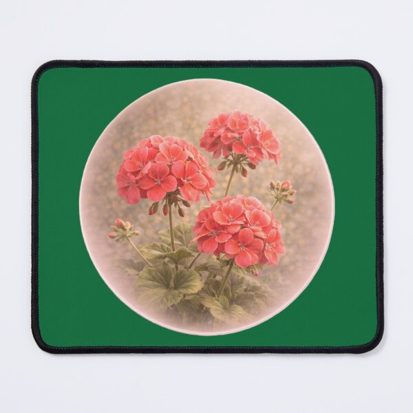 Item preview, Garden Geranium Bloom – Cheerful Floral Portrait designed and sold by TheJoyfulPen.