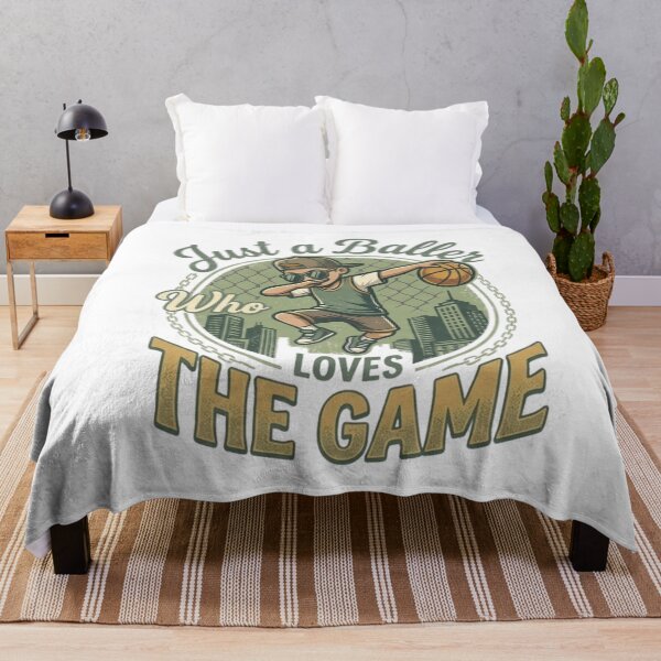 Item preview, Just A Baller Who Loves The Game Retro Street Basketball Vintage designed and sold by Wear Sculpt.