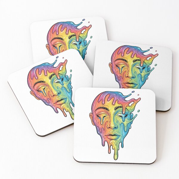 Item preview, Melting Rainbow Face - Psychedelic Surreal Street Art designed and sold by Valeriia_Isaieva.