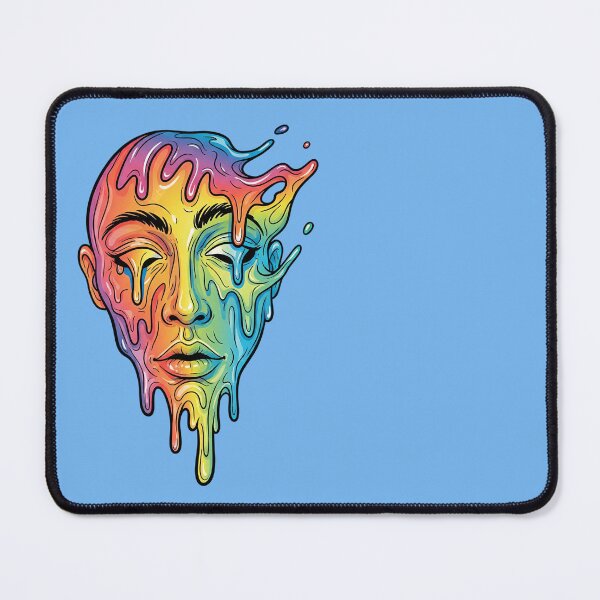 Item preview, Melting Rainbow Face - Psychedelic Surreal Street Art designed and sold by Valeriia_Isaieva.