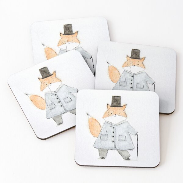 Item preview, Haversham J. Foxx, Esq. | Funny Fox in Top Hat and Monocle designed and sold by AngelaMarieArt.