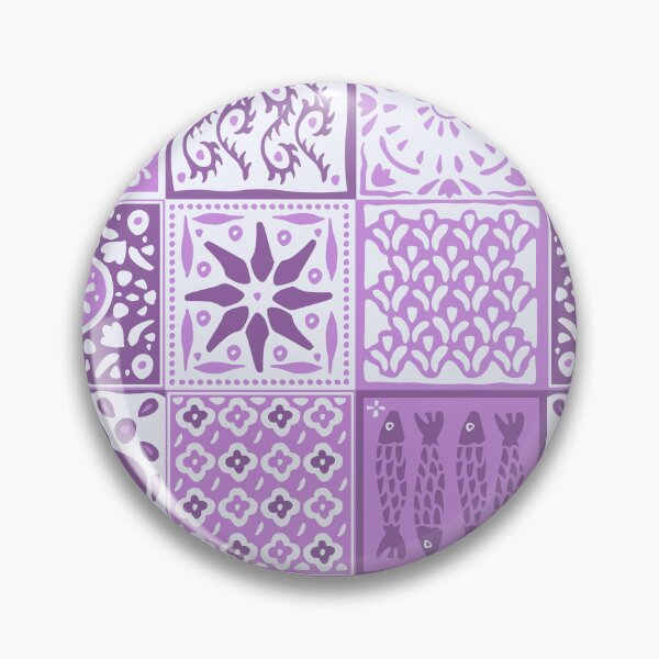 Item preview, Pink rustic mediterranean tile pattern designed and sold by Patternandflow.