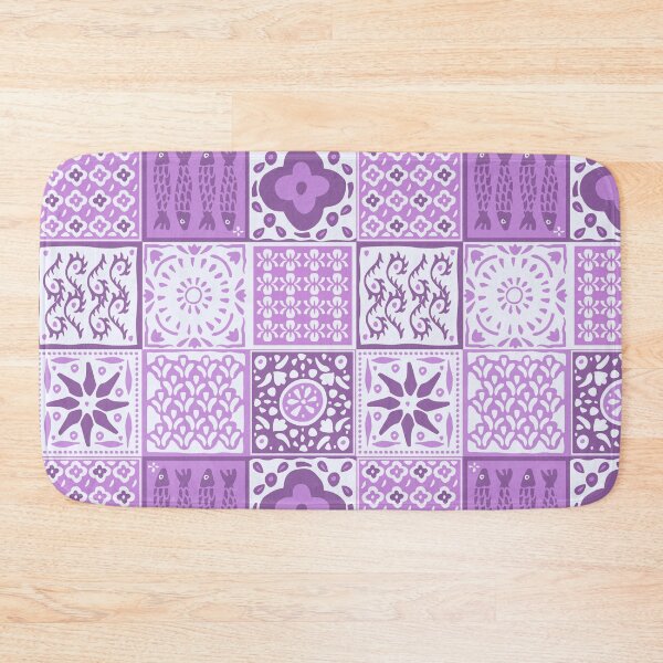 Item preview, Pink rustic mediterranean tile pattern designed and sold by Patternandflow.