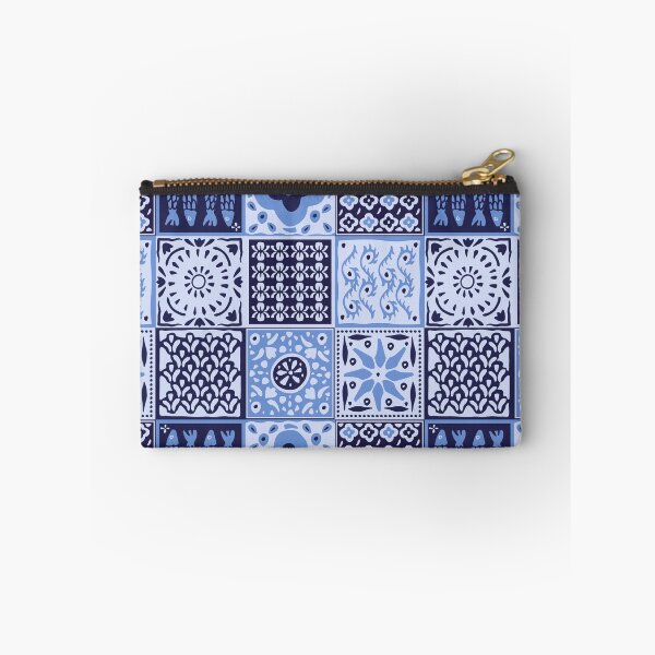 Item preview, Blue rustic mediterranean tile pattern designed and sold by Patternandflow.