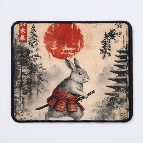 Item preview, Samurai Bunny Easter Vintage Japanese Warrior Rabbit Art designed and sold by JessArty ⭐⭐⭐⭐⭐.