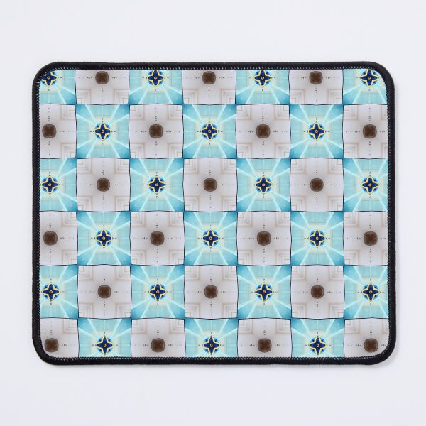 Item preview, Geometric retro designed pattern in baby bleu designed and sold by Jonnekesart.
