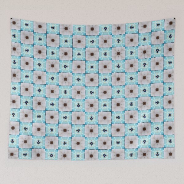 Item preview,  Geometric retro designed pattern in baby bleu designed and sold by Jonnekesart.