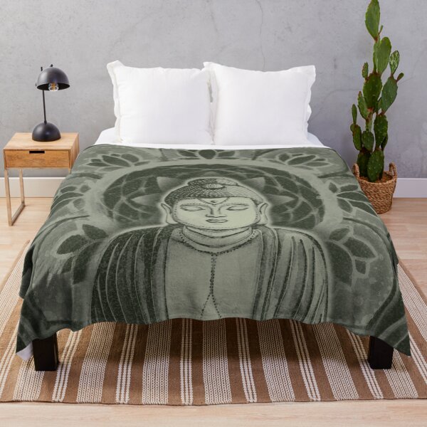 Item preview, Buddha Padma Watercolor - Pine + Tea designed and sold by Irene Estelle.